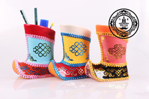Small boot pen holder Mongolian characteristic handicraft pen holder Tourist souvenir gift Mongolian boot modeling pen holder