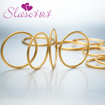 Hand in hand jewelry gold bracelet female gold bracelet ancient inheritance gold bracelet foot Gold 999 aperture bracelet