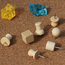 I-shaped nail color mixed press Pin Pin log kindergarten art nail ins Wind transparent big head cork board nail