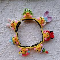 Wool woven hyaluronic acid duck hairpin hairstring crochet handmade gift to send friends diy finished material package