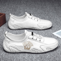 Tide brand 2021 summer new pedal soft-soled Doudou shoes mens Korean version of the trend of versatile breathable thin loafers