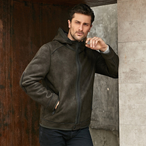 High-end new fur one male fur coat short imported winter mens jacket coat