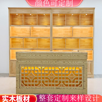 New Chinese restaurant Bar cashier Shop Small wine cabinet Beauty salon Restaurant front desk Vintage reception desk