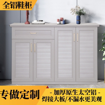 New all aluminum alloy shoe cabinet modern simple home door outdoor balcony cabinet waterproof sunscreen locker customization