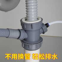 Kitchen Lower Water Pipe Tee Joint Dishwasher Water Purifier Drain Pipe Connector Butt sewer Three-head pass