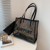 Jelly Bag 2022 New Fashion Transparent Mommy Bag Out with va Large Capacity Mom Pack Hand & Child Package