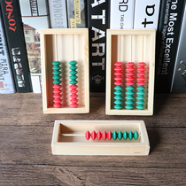 Kindergarten calculation rack counter 1 file five beads 2-3 lines 10 beads abacus mathematics learning enlightenment early teaching teaching aids