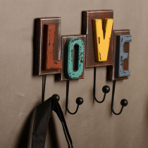 Retro Digital Wooden Creative Hook Decorative Cloakhood Hook Wall-mounted Hangguan Hang Key Fitting Room After Door Free To Punch