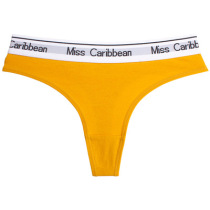 European and American ladies underwear sexy sports fitness wide waist letter cotton no-mark low waisted female style Tiny pants T-pants