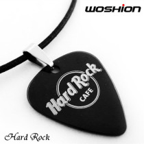 Watson Instruments Titanium Steel Metal Personality Guitar Pick Necklace Hard Rock Coffee Black and Silver Optional