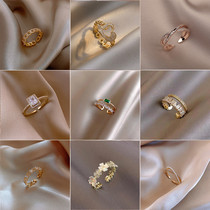 ins tide ring female niche design fashion simple personality light luxury advanced index finger ring opening ring