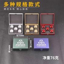 16MM creative leisure aluminum alloy metal dice Portable 5-grain aluminum sieve color tube aluminum fling