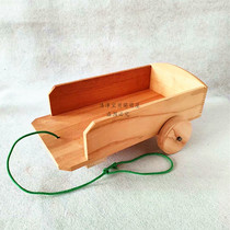 Pure solid wood baby wooden toy Toddler pull line toy car Wooden pull line car drag toy