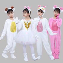 61 children animal small sheep acting out of conserved sheep and goat performance clothing sheep goat dress dance goat styled conjoined