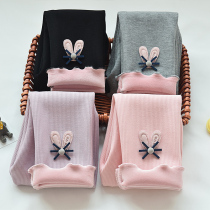 Girls underpants foreign air outwear 2021 autumn and winter new CUHK Elasticity Plus Suede Little Girl Child Long Pants