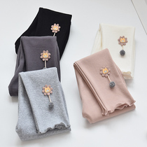 Girl Beats Bottom Pants Spring Autumn Season Thin Outside Wearing Foreign Air Children Pants Spring Dress New Female Baby Pure Cotton Long Pants