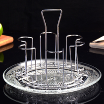 Hanging property tea cup holder Cup plating cup holder glass drain pan beer cup inverted rack kitchen creative Cup shelf
