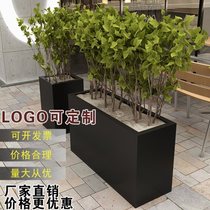 Outdoor wrought iron combination flower box outside the flower trough partition fence flower bed sales department outdoor commercial street planting box