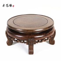 Redwood chicken wing Wood Chinese bonsai porcelain flower stand vase strange stone head ornaments fish tank painting tank water tank solid wood base