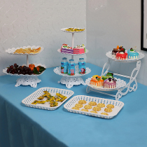 European PartyPartyPartyPartyParty Multi-layer Dessert Plastic Snacks Plastic Snacks Wedding Cake Birthday Fruit Disk Disk