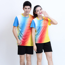 New Couple short sleeve volleyball suit set custom air volleyball competition training team uniform summer shuttlecock volleyball jersey