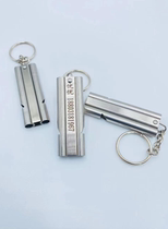 Stainless steel double-tube whistle blows light and easy to sound Support private engraving