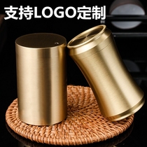 North European wind upscale pure copper tooth sign cylinder creative home toothpick box to carry hotel dining room customised LOGO