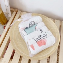 Japan ZD baby saliva towel 6 layers gauze Newborn baby face towel handkerchief handkerchief 5 packs