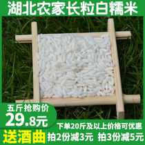 Hubei specialty farmers long grain glutinous rice dumplings sweet rice wine glutinous rice wine glutinous rice wine white glutinous rice a 5kg