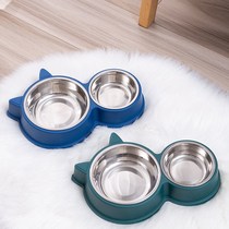 Cat bowl dog bowl anti-knock cat rice pot pet drinking bowl dog food basin cat food double bowl dog bowl supplies