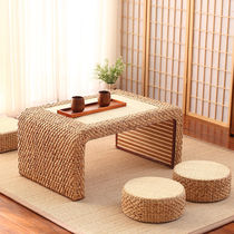 Rattan tea table tatami tea table new Chinese Zen window small table Japanese kang table tea table low table sitting table