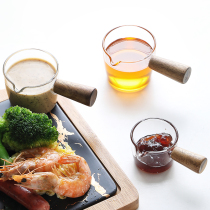 Glass Milk Cup restaurant dipping dish steak Western food seasoning tomato salad bucket Mini Coffee Milk Jar