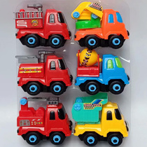 Childrens garbage sorting card disassembly and assembly fire truck set Childrens puzzle disassembly and assembly engineering car toy boy inertia