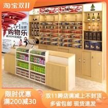 Cashier supermarket convenience store mother and baby store pharmacy front bar corner shop counter modern minimalist tobacco and alcohol cabinet