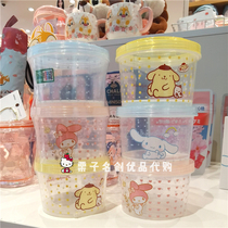 Famous excellent product Sanrio Yu Gui dog lunch box cute Melody fresh-keeping box round portable bento box three-piece set