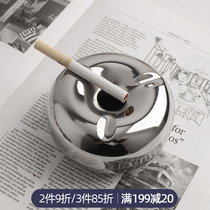 Nordic Creative Great Size Ashtrays Stainless Steel Personality Stylish Smoke Cylinders Home Living Room Office Windproof Ashtrays