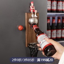 Net red basketball refrigerator sticker beer screwdriver magnet bottle opener 3d animation slam dunk opener bottle starter bottle screwdriver