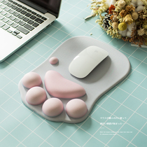 Cute cat claw mouse pad Wrist pad Korean creative office rubber pad Anime girl cute personality palm pad