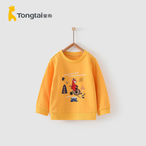 Child Tai Chunqiu 1-4-year-old infant male and female baby clothes casual cover head round neckline child long sleeve blouse