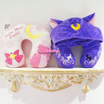 Taiwan beauty and less female warrior Moonna Rabbit Luna Atimius u type neck pillows with a hat