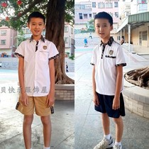Dongguan Qingxi Huachen Foreign Language School Summer and Autumn Winter Sports Dress Set School Uniform Pants Pants Shirt