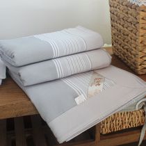 Special price treatment for one pure cotton old coarse cloth cool mat three-kit folding summer cool mat cotton blanket cotton linen ice