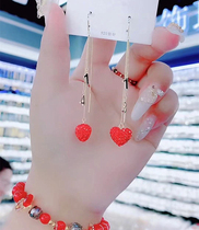Japan-ROK fashion drop loving 1314 ear line anti-allergy not falling out of color earrings womens net red 100 hitch-style ear decoration damp