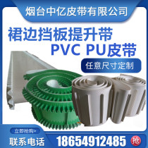 Customized oil-resistant white green baffle skirt with guide strip anti-deviation turning hoist transmission assembly line Belt