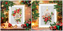 Liu Nian Brocade DMC cross stitch self-supporting pieces non-printed Christmas candle bells