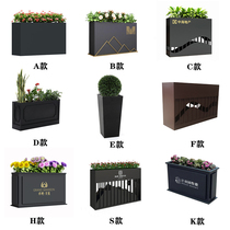 Outdoor Iron Art Flower Box Municipal Commercial Street Sales Floor Creative Flower Groove Partition Mobile Flower Beds Customize Indoor Flower Shelf