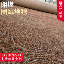 Gray coffee flame retardant sound insulation wear-resistant ring velvet carpet bedroom living room factory workshop floor full of carpet