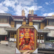 Tibet Zaki Temple Zaki Ram statue of the God of wealth Zaki Ram 3D body protection card medium and large marriage