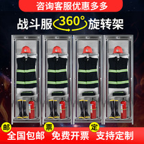 Stainless steel fire fighting clothing rack fire clothing hanger double-sided rotating electric fire brigade rescue miner coat rack