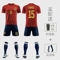 20-21 season Spanish jersey Ramos adult team uniform children's football suit custom-made for men and women